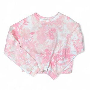 Pink Tie Dye Pullover Crew Neck